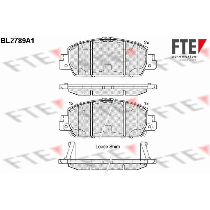 FTE 9010983 Bremsbelagsatz, Scheibenbremse