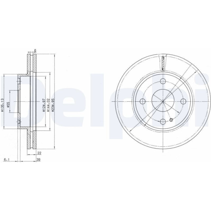 Delphi BG2629 Bremsscheibe Delphi BG2629 Bremsscheibe