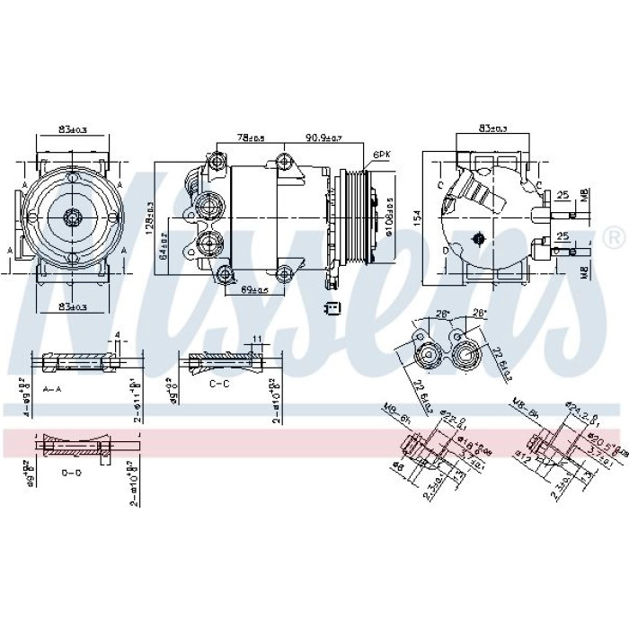 Nissens 890392 Kompressor, Klimaanlage FIRST FIT Nissens 890392 Kompressor, Klimaanlage FIRST FIT