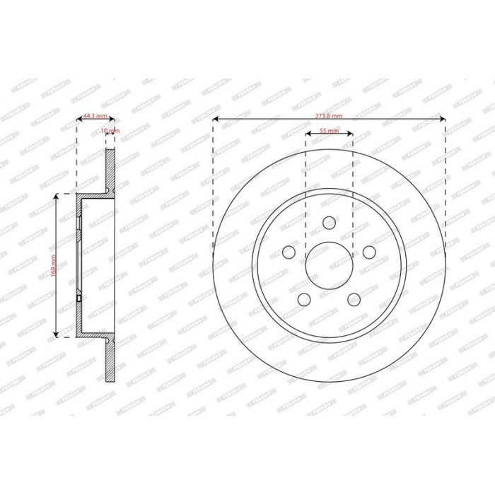 Ferodo DDF3096C Bremsscheibe PREMIER Ferodo DDF3096C Bremsscheibe PREMIER