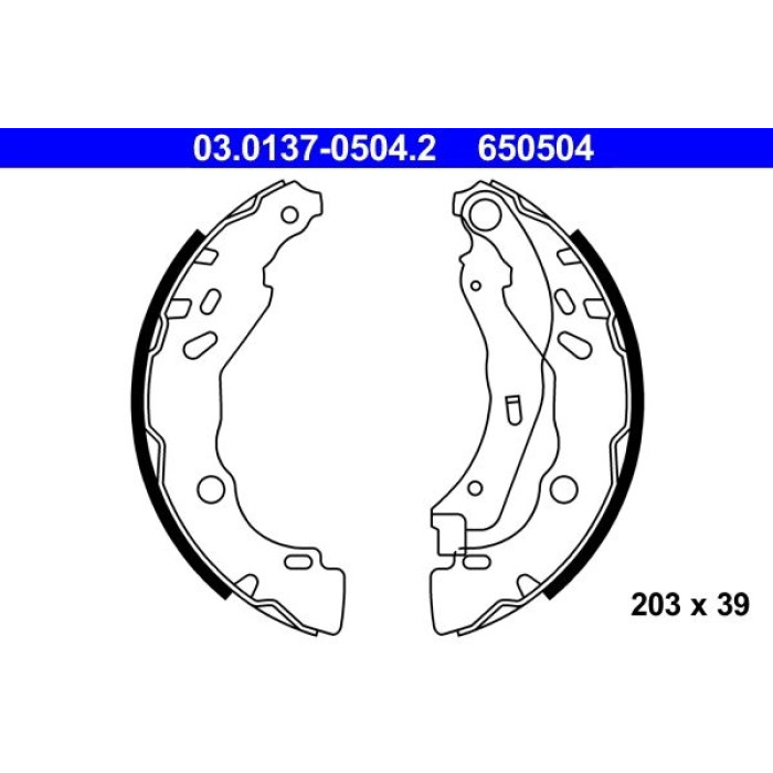 ATE 03.0137-0504.2 Bremsbackensatz