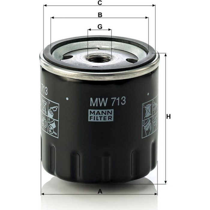 Mann-Filter MW 713 Ölfilter Mann-Filter MW 713 Ölfilter