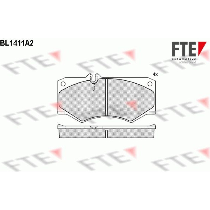 FTE 9010185 Bremsbelagsatz, Scheibenbremse