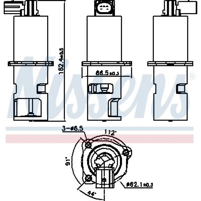 Nissens 98190 AGR-Ventil FIRST FIT Nissens 98190 AGR-Ventil FIRST FIT