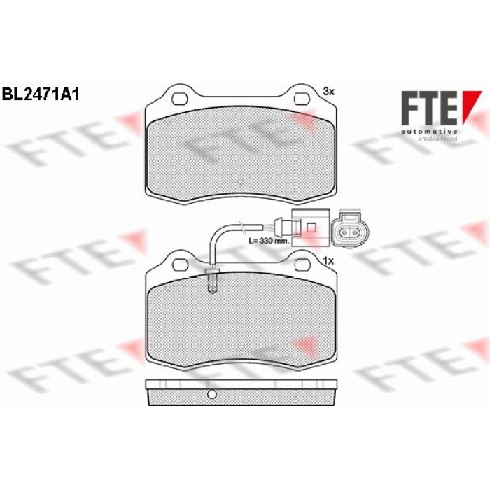 FTE 9010752 Bremsbelagsatz, Scheibenbremse