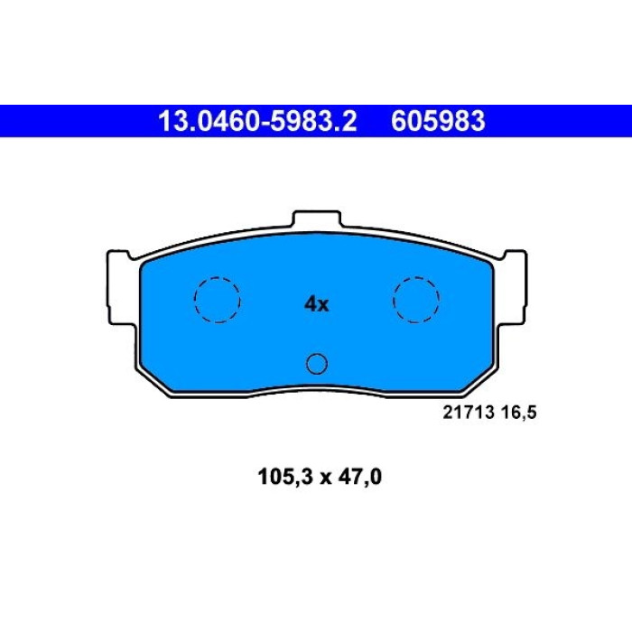 ATE 13.0460-5983.2 Bremsbelagsatz, Scheibenbremse ATE 13.0460-5983.2 Bremsbelagsatz, Scheibenbremse