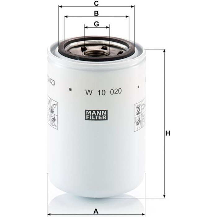 Mann-Filter W 10 020 Ölfilter Mann-Filter W 10 020 Ölfilter