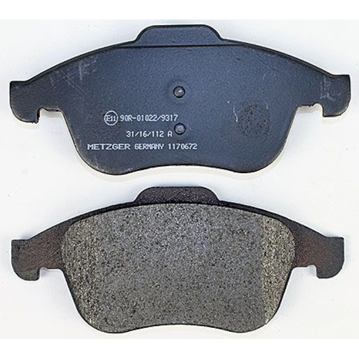 Metzger 1170672 Bremsbelagsatz, Scheibenbremse