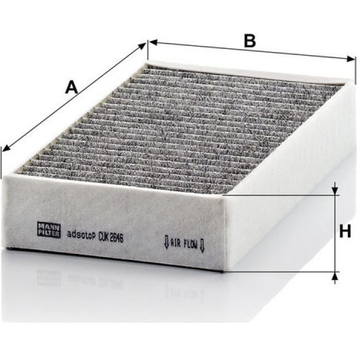 MANN-FILTER CUK 2646-2 Innenraumfilter, Aktivkohlefilter MANN-FILTER CUK 2646-2 Innenraumfilter, Aktivkohlefilter
