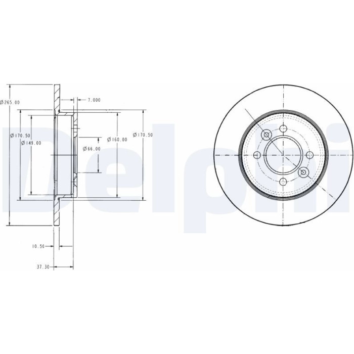 Delphi BG2694 Bremsscheibe Delphi BG2694 Bremsscheibe