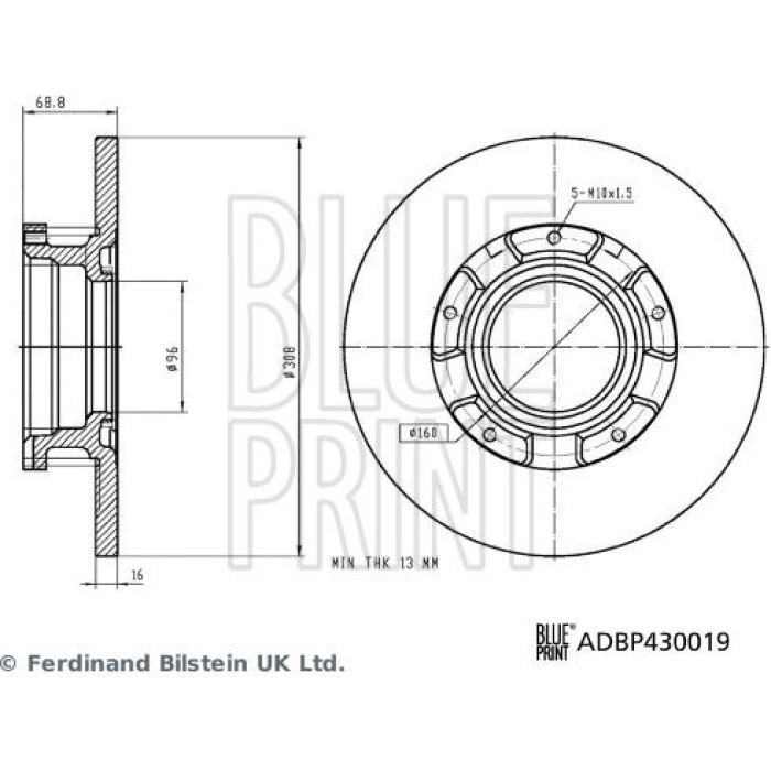 Blue Print ADBP430019 Bremsscheibe