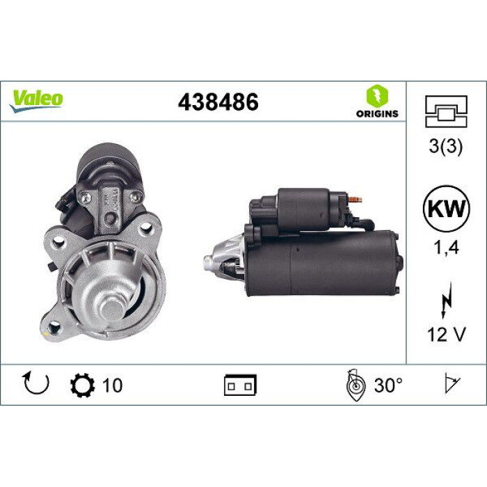 Valeo 438486 Starter ORIGINS Valeo 438486 Starter ORIGINS
