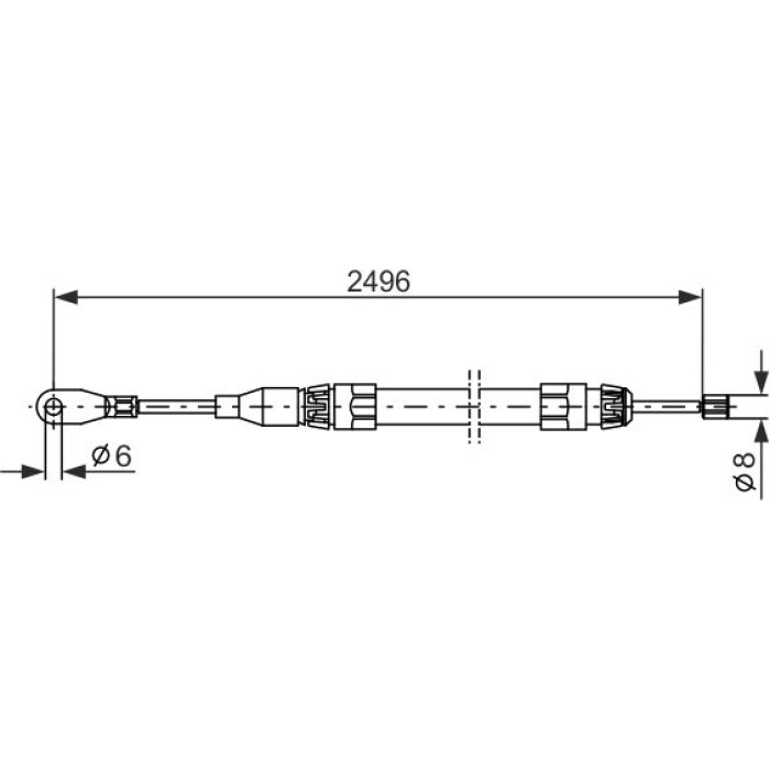 BOSCH 1 987 477 306 Seilzug, Feststellbremse BOSCH 1 987 477 306 Seilzug, Feststellbremse