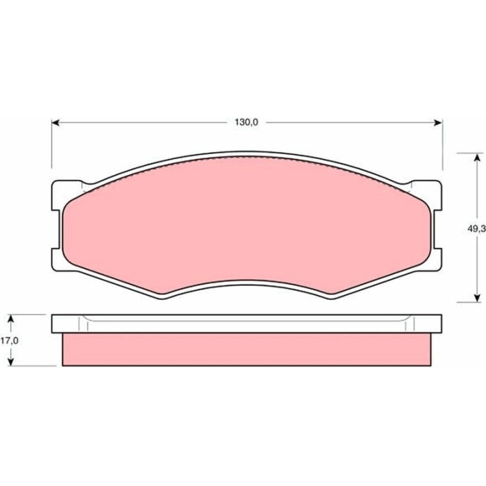 TRW GDB318 Bremsbelagsatz, Scheibenbremse TRW GDB318 Bremsbelagsatz, Scheibenbremse