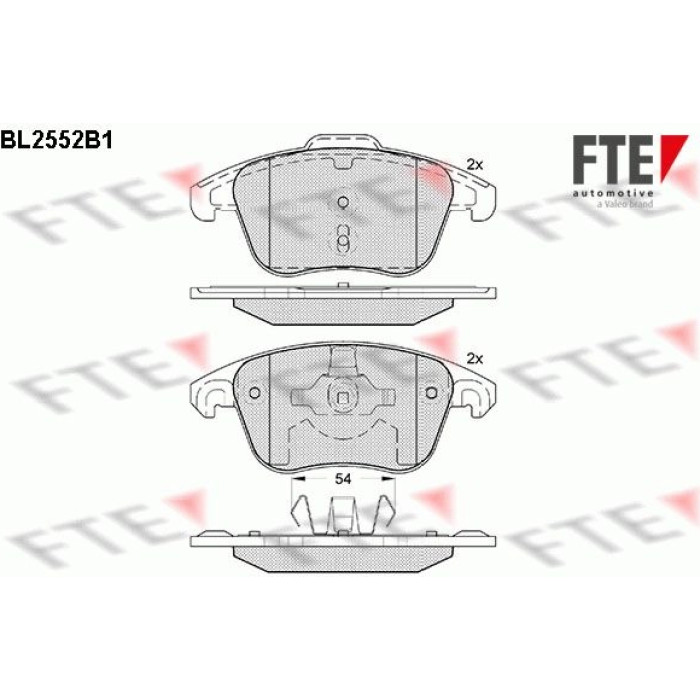 FTE 9010806 Bremsbelagsatz, Scheibenbremse