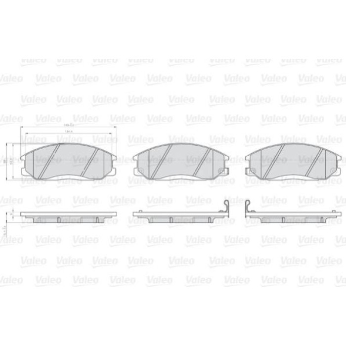 Valeo 873569 Bremsbelagsatz, Scheibenbremse OPTIPACK for LCV
