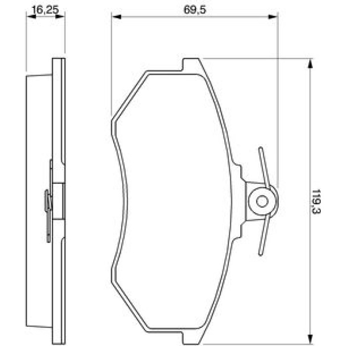 BOSCH 0 986 466 698 Bremsbelagsatz, Scheibenbremse BOSCH 0 986 466 698 Bremsbelagsatz, Scheibenbremse