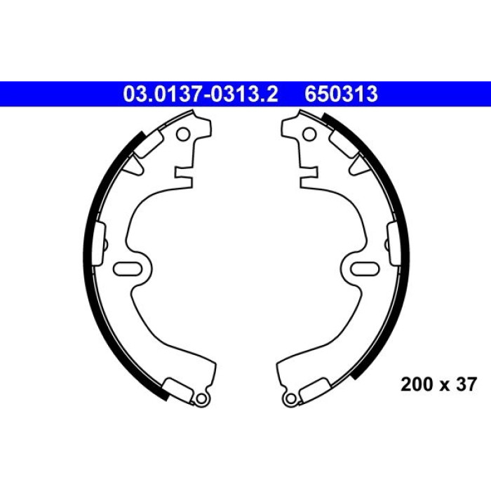 ATE 03.0137-0313.2 Bremsbackensatz ATE 03.0137-0313.2 Bremsbackensatz