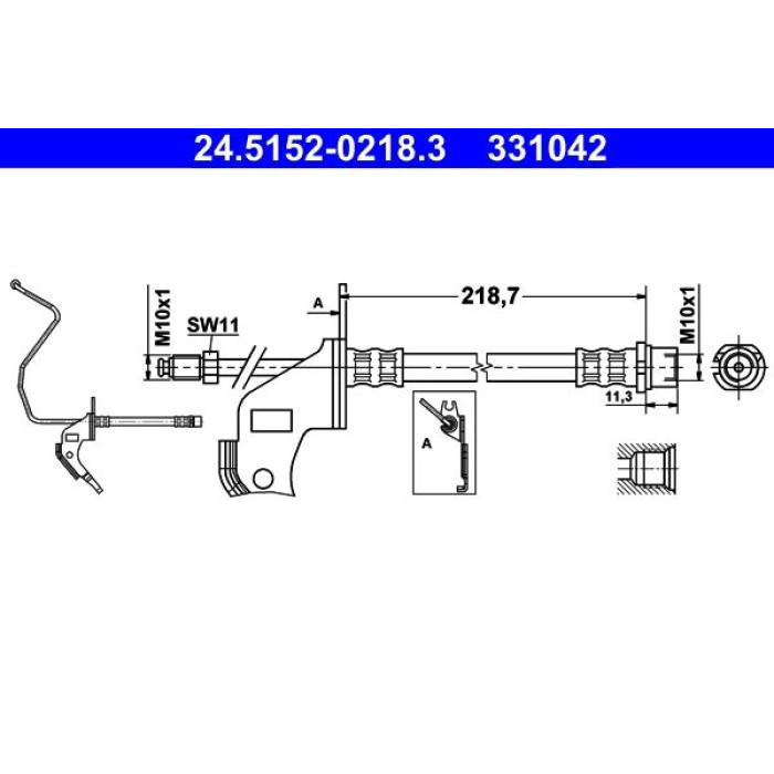 ATE 24.5152-0218.3 Bremsschlauch ATE 24.5152-0218.3 Bremsschlauch