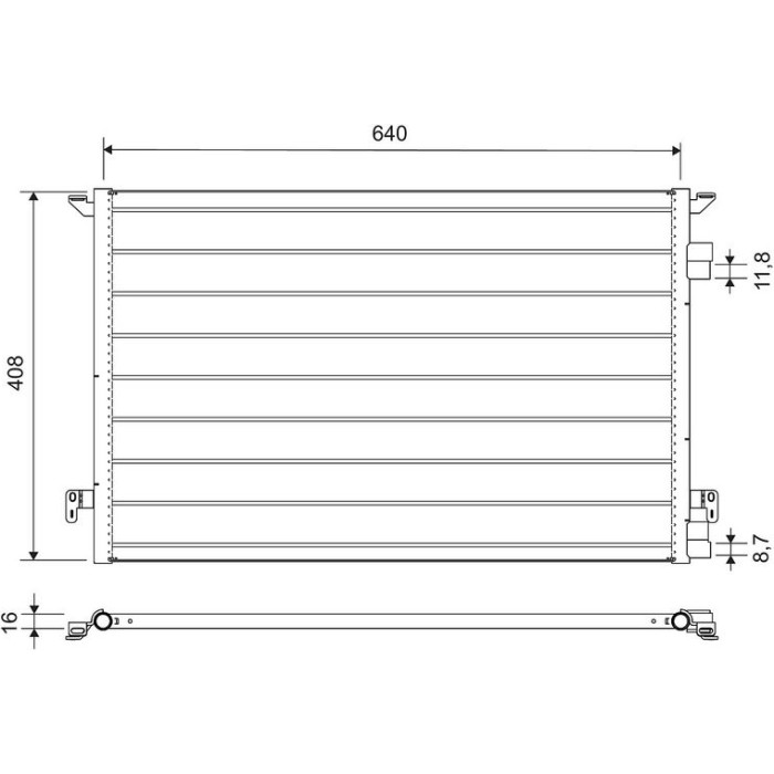 Valeo 817648 Kondensator, Klimaanlage Valeo 817648 Kondensator, Klimaanlage
