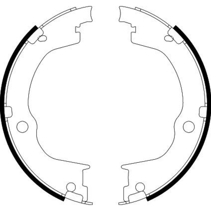 Hella 8DA 355 050-791 Bremsbackensatz, Feststellbremse
