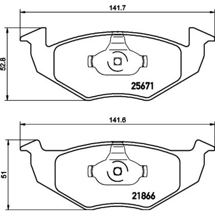 Bremsbelagsatz, Scheibenbremse 8DB 355 021-531 Bremsbelagsatz, Scheibenbremse 8DB 355 021-531