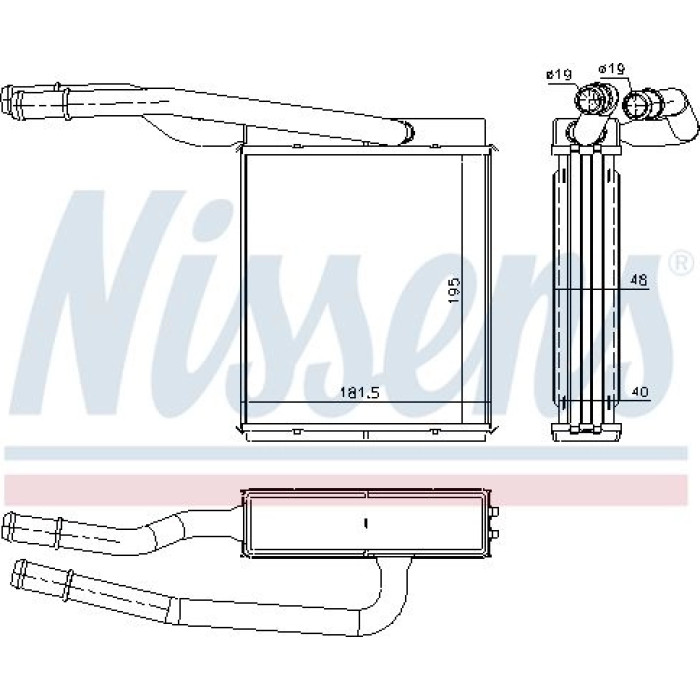 Nissens 71746 Wärmetauscher, Innenraumheizung