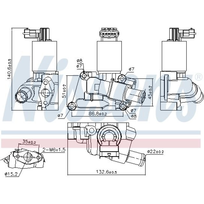 Nissens 98195 AGR-Ventil FIRST FIT