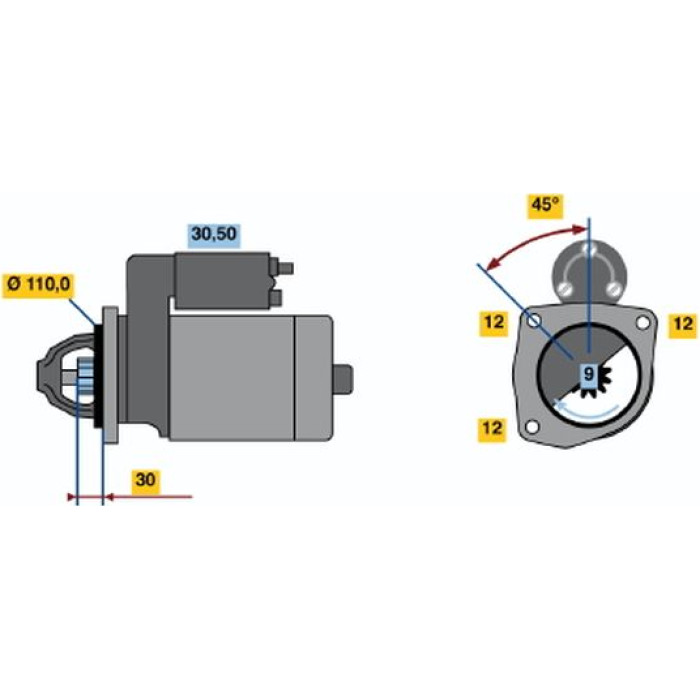 BOSCH 0 001 230 007 Starter BOSCH 0 001 230 007 Starter
