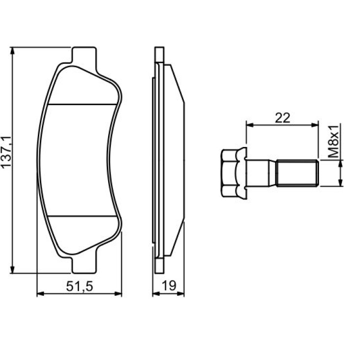BOSCH 0 986 494 270 Bremsbelagsatz, Scheibenbremse BOSCH 0 986 494 270 Bremsbelagsatz, Scheibenbremse