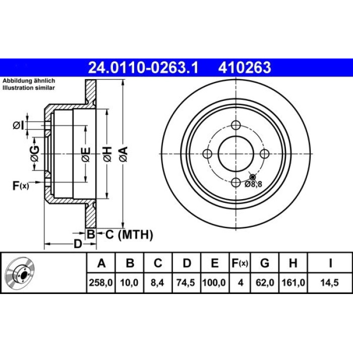 Bremsscheibe 24.0110-0263.1