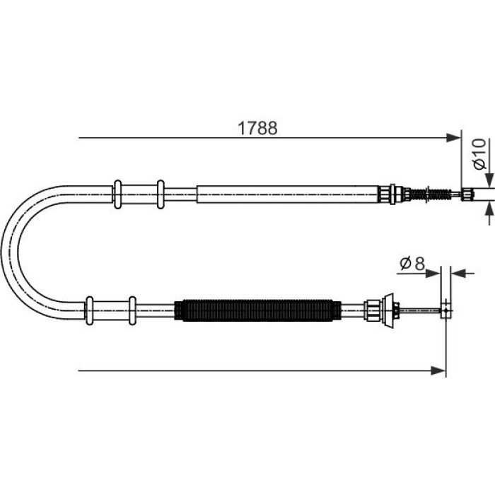 BOSCH 1 987 482 590 Seilzug, Feststellbremse BOSCH 1 987 482 590 Seilzug, Feststellbremse
