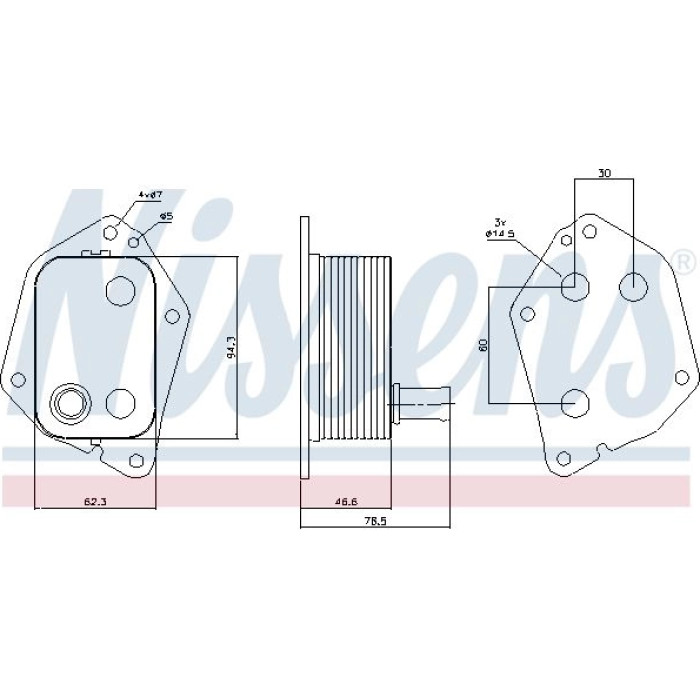 Nissens 90721 Ölkühler, Motoröl Nissens 90721 Ölkühler, Motoröl