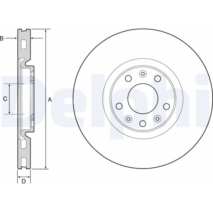 Delphi BG4457 Bremsscheibe Delphi BG4457 Bremsscheibe