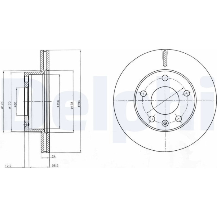 Delphi BG4023 Bremsscheibe Delphi BG4023 Bremsscheibe