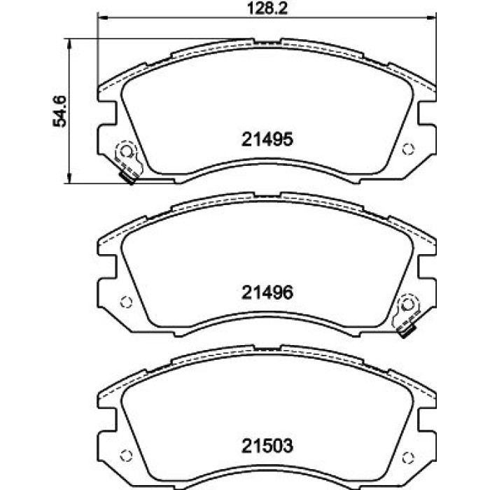 Hella 8DB 355 006-461 Bremsbelagsatz, Scheibenbremse Hella 8DB 355 006-461 Bremsbelagsatz, Scheibenbremse