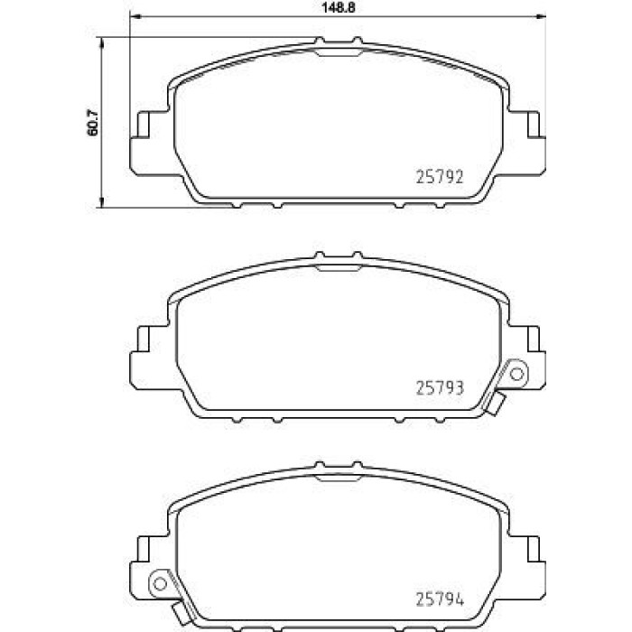 Hella 8DB 355 021-471 Bremsbelagsatz, Scheibenbremse