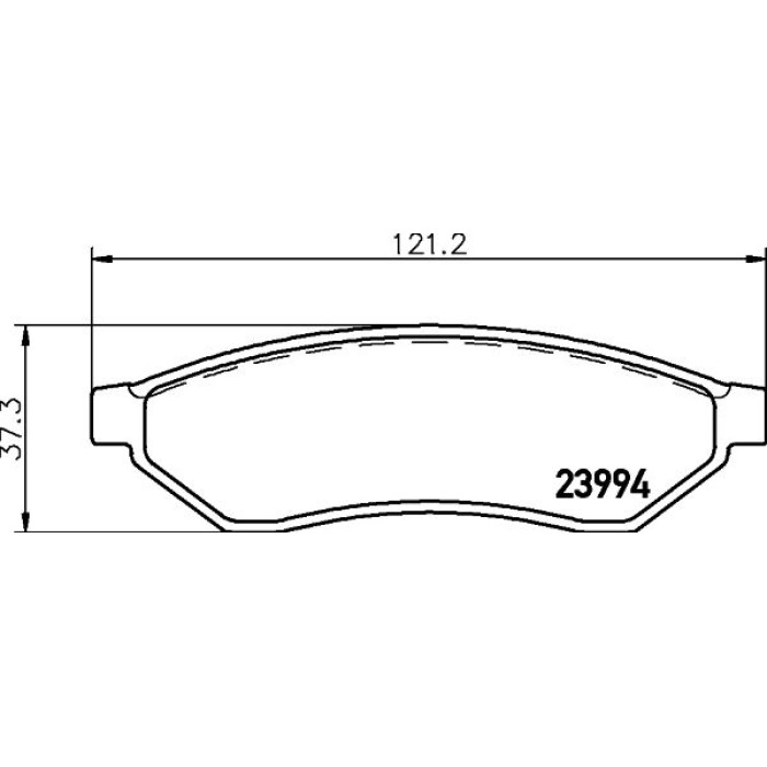 Hella 8DB 355 011-671 Bremsbelagsatz, Scheibenbremse Hella 8DB 355 011-671 Bremsbelagsatz, Scheibenbremse