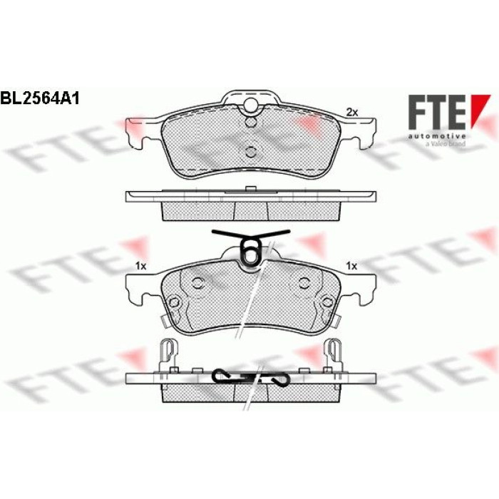 FTE 9010815 Bremsbelagsatz, Scheibenbremse