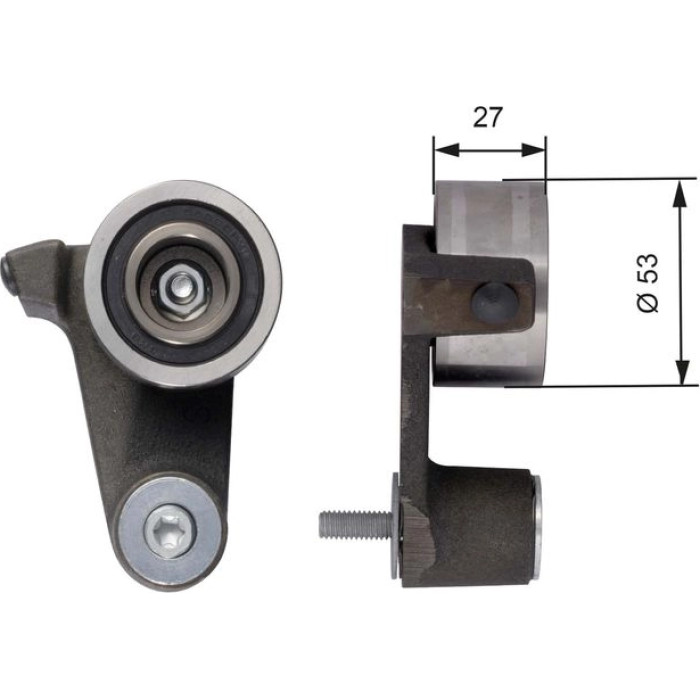Gates T41165 Spannrolle, Zahnriemen PowerGrip™ Gates T41165 Spannrolle, Zahnriemen PowerGrip™
