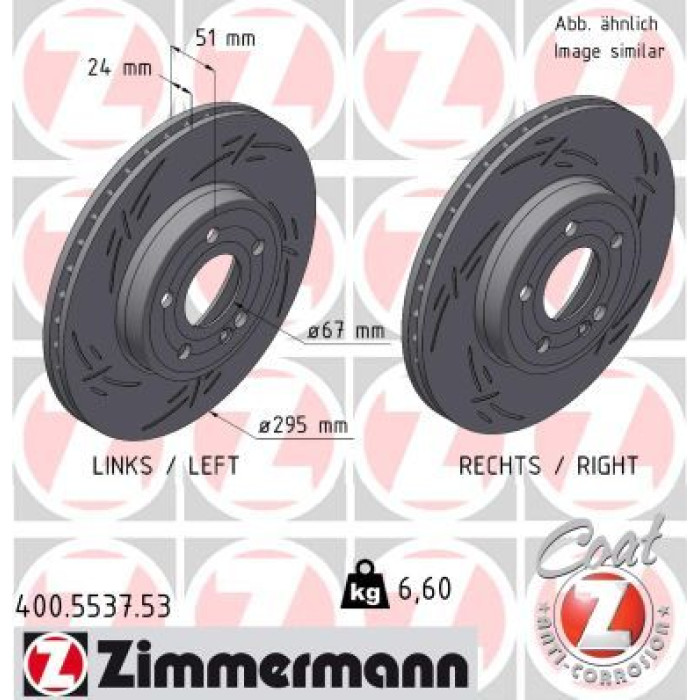 Zimmermann 400.5537.53 Bremsscheibe BLACK Z Zimmermann 400.5537.53 Bremsscheibe BLACK Z