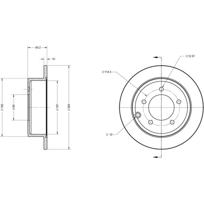 Metzger 6110122 Bremsscheibe