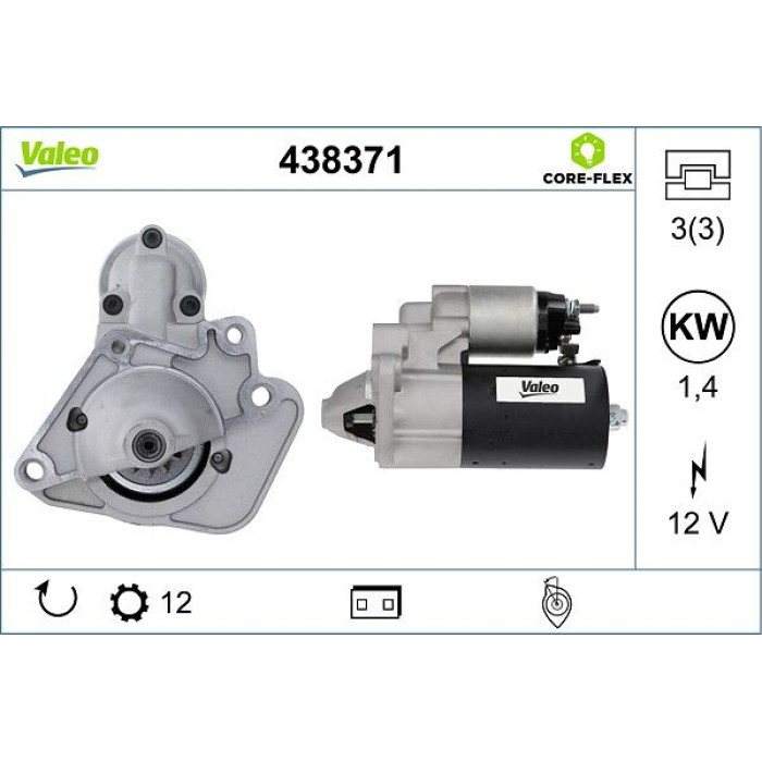 Valeo 438371 Starter CORE-FLEX Valeo 438371 Starter CORE-FLEX