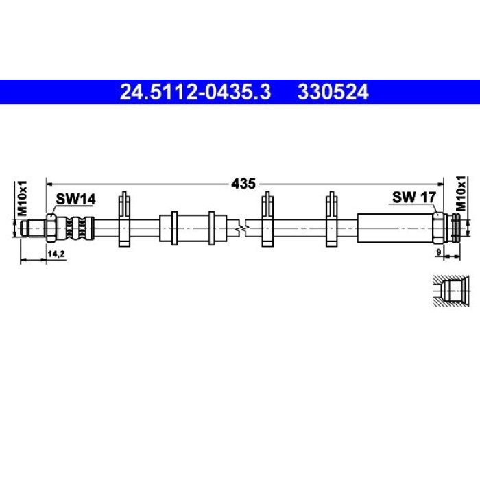ATE 24.5112-0435.3 Bremsschlauch