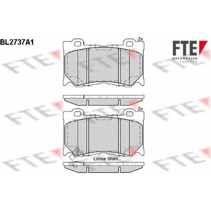 FTE 9011055 Bremsbelagsatz, Scheibenbremse