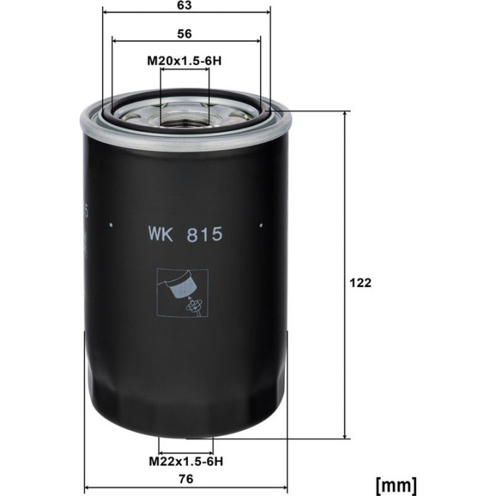 Mann-Filter WK 815 X Kraftstofffilter Mann-Filter WK 815 X Kraftstofffilter