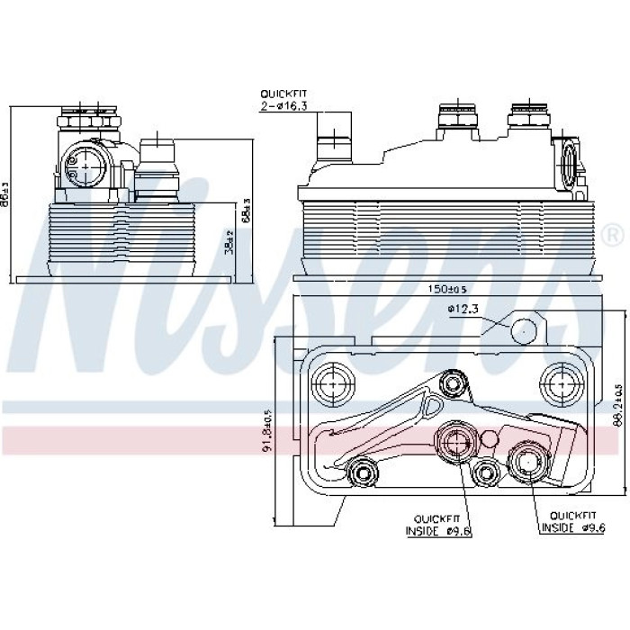 Nissens 90859 Ölkühler, Automatikgetriebe Nissens 90859 Ölkühler, Automatikgetriebe