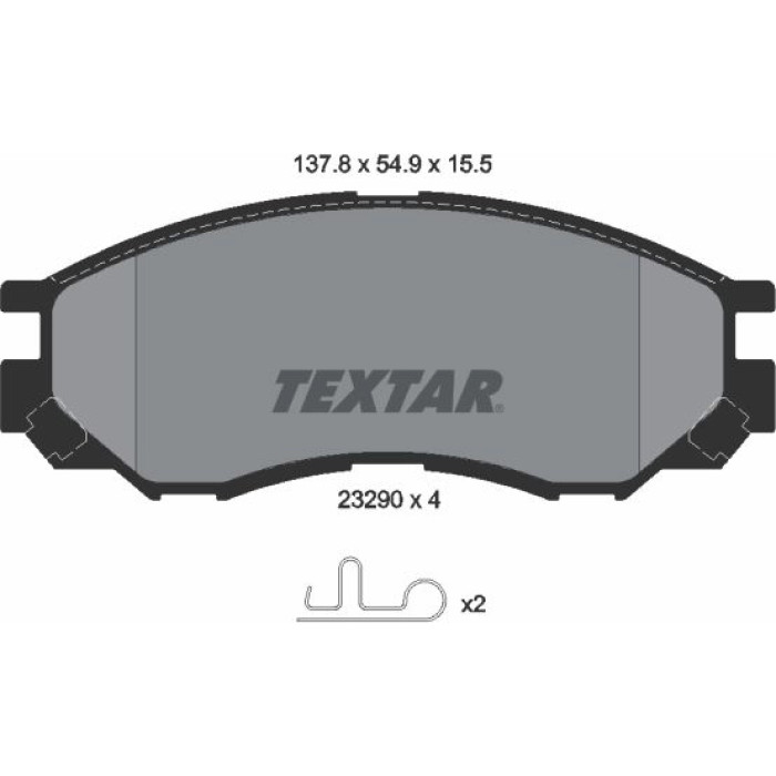 Textar 2329002 Bremsbelagsatz, Scheibenbremse Textar 2329002 Bremsbelagsatz, Scheibenbremse