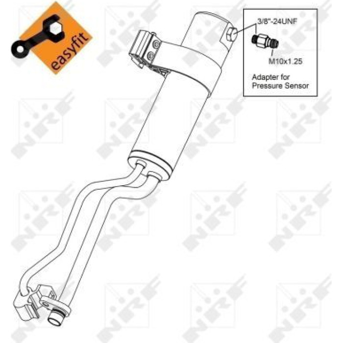 NRF 33369 Trockner, Klimaanlage mit Adapter EASY FIT