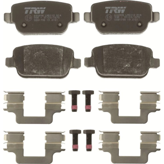 TRW GDB1708 Bremsbelagsatz, Scheibenbremse COTEC